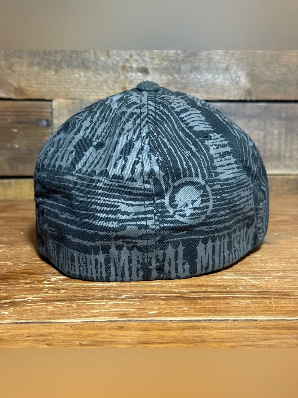 Metal Mulisha Black Flexfit Stretch Fit Size Youth Hat Cap Neon Green Skull Logo
